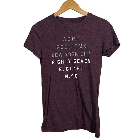 NEW! Aeropostale Classic Crew Tee Floral Print White Cap Sleeve Casual - XL - Picture 1 of 4